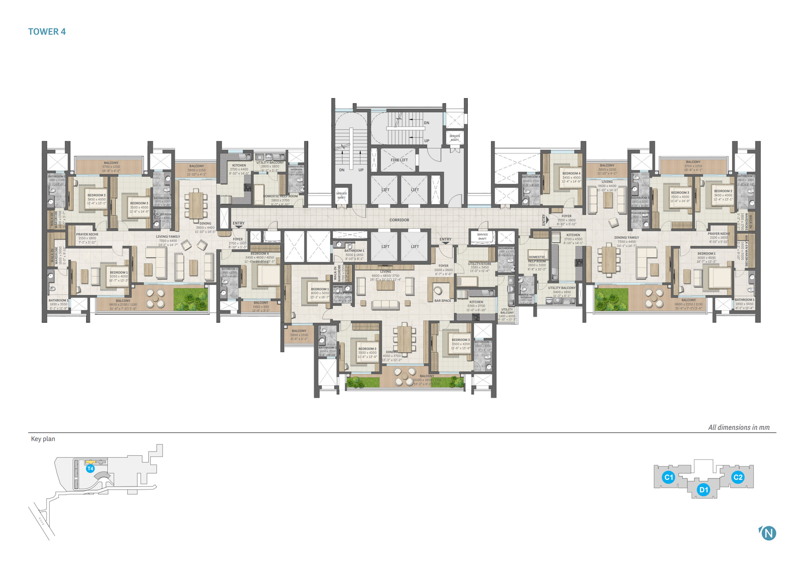 Sobha Aranya Floor Plan Tower 4